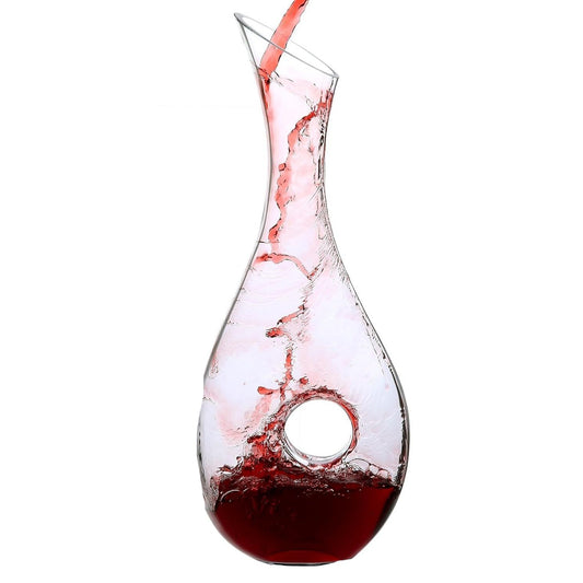 Wine Decanter Elegant Glass Carafe 1.2L Home Beverage Accessory