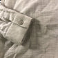 River Island Linen Look Shirt Men M Beige Cotton Long Sleeve Pocket Button Up