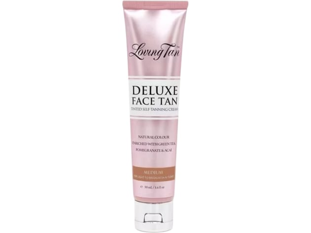 Loving Tan Deluxe Face Tan Tinted Self Tanning Cream 50ml Medium Natural Colour