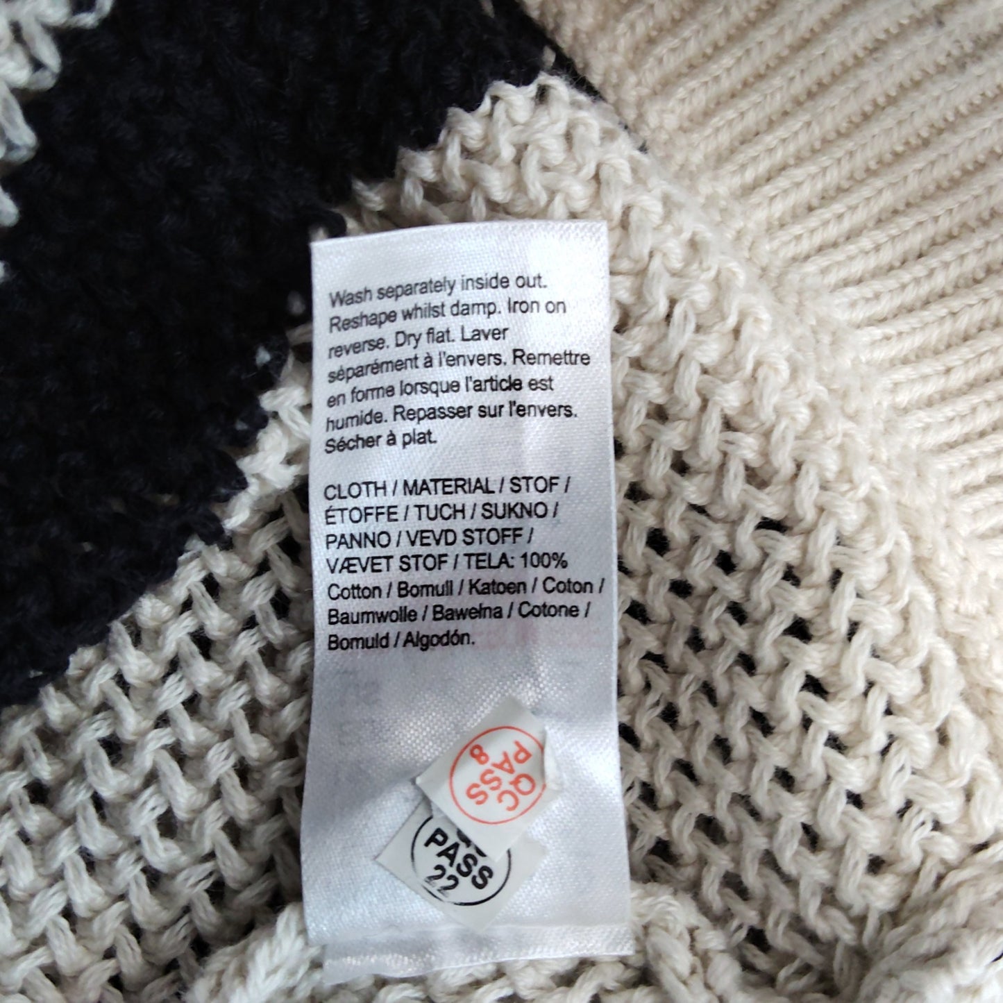 River Island Boys Knitted Short Sleeve Shirt UK11-12 Black White Striped