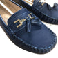 Meckiss Loafers Women Comfy Flats Size UK 7.5 Navy Blue Leather Upper