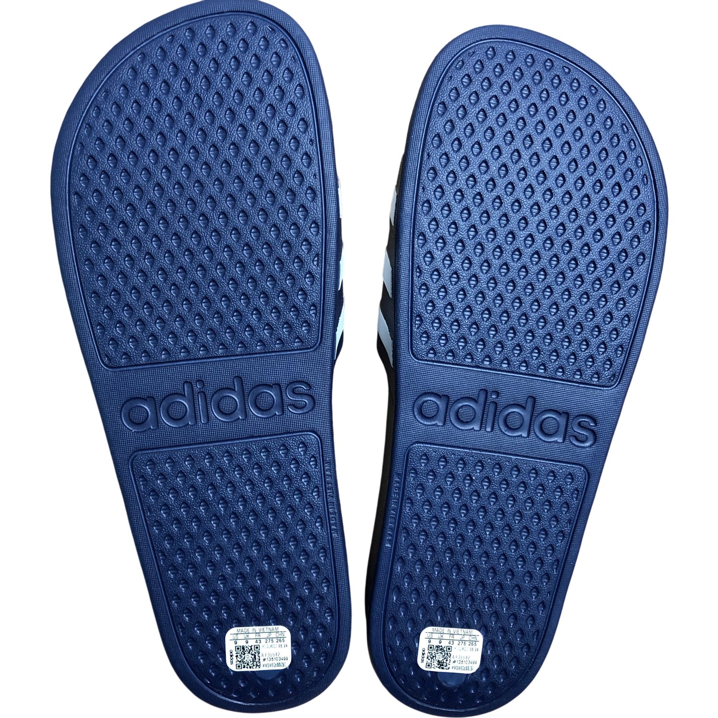 Adidas Adilette Aqua Sliders UK9 Men's Navy Blue Comfort Slip On Sandals