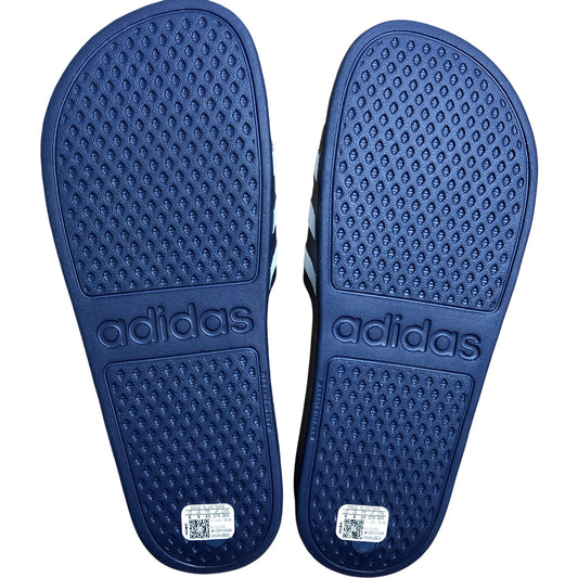 Adidas Adilette Aqua Sliders UK9 Men's Navy Blue Comfort Slip On Sandals