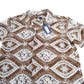 River Island Studios Brown Short Sleeve Shirt S Men's Lace Design Casual Top