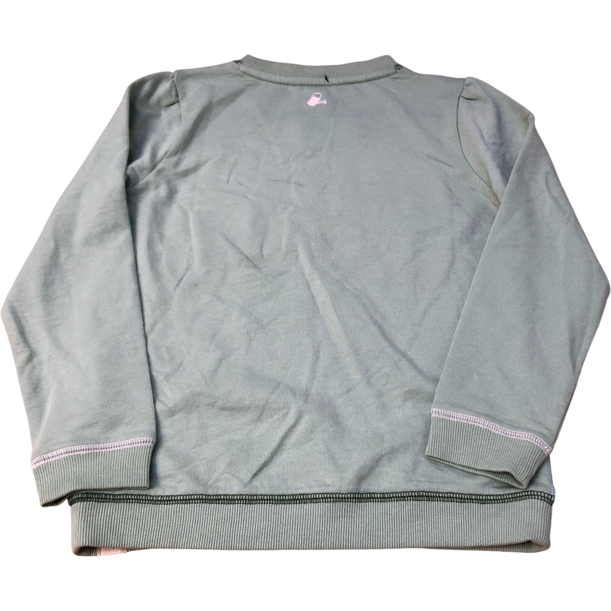 Girls Embroidered Sweatshirt Size 7-8 Years Floral Pattern Long Sleeve