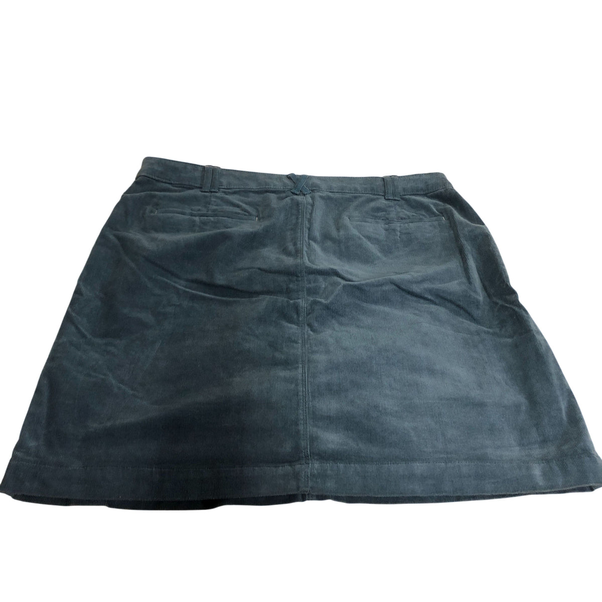 Denim Skirt UK18 Women's A-Line Organic Cotton Blue Corduroy