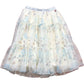Girls Yellow Floral Layered Tulle Skirt Size 10 Years
