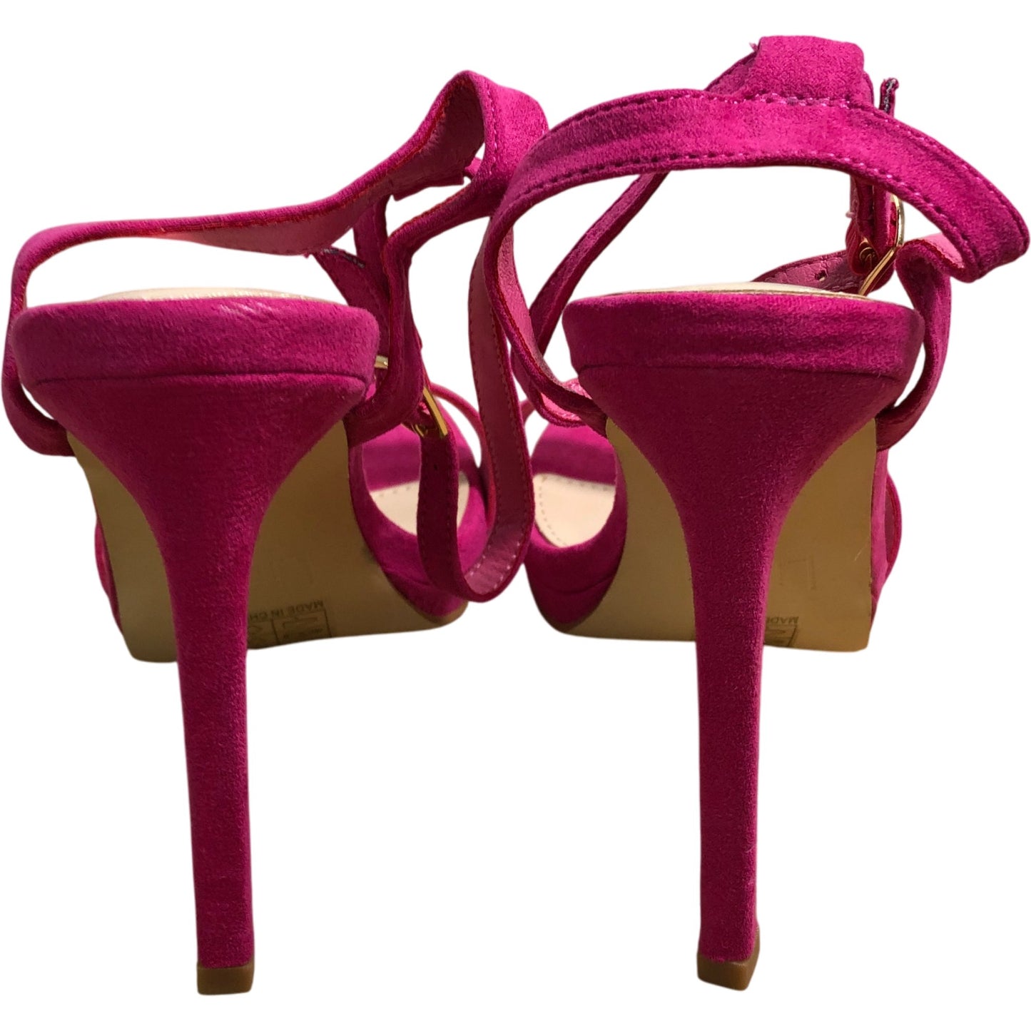 Linzi Women's Pink Suede Strappy Heels UK5 Elegant Open Toe Sandals