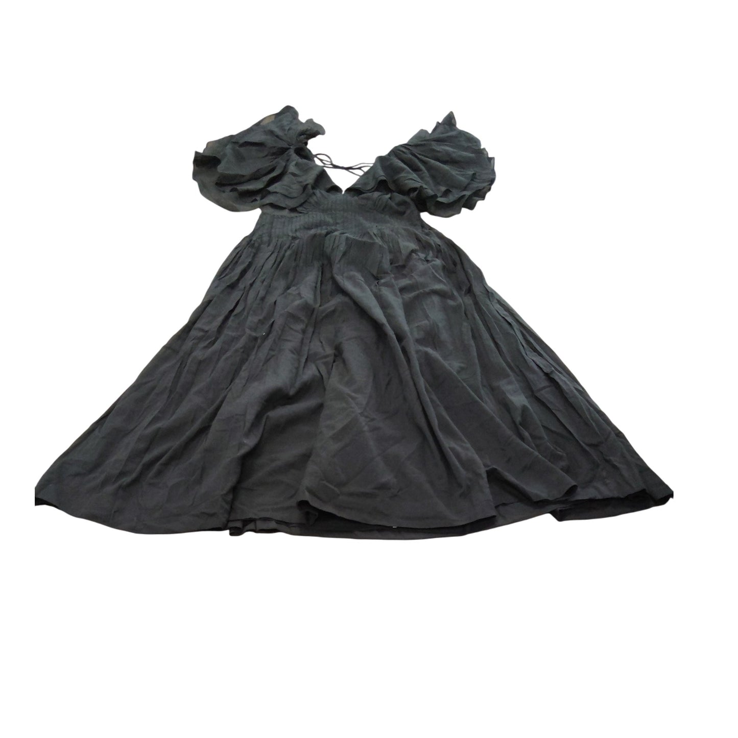 River Island UK6 Women's Black Puff Sleeve Maxi Dress Elegant Design