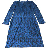 Boden Floral Print Dress Women's Long Sleeve Blue Patterned UK12