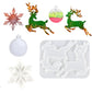 Cake Decorating Silicone Mould Set Snowflake & Reindeer Design
