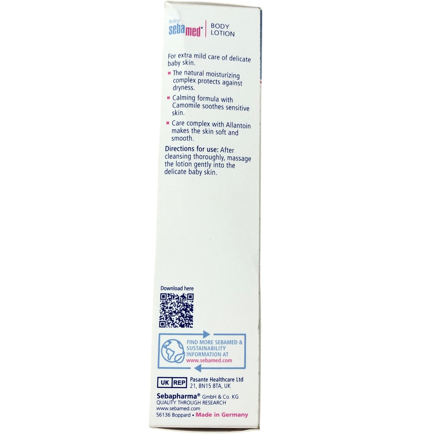 Baby SEBAMED Body Lotion 100ml For Delicate Skin With Camomile Moisturiser