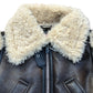 River Island Shearling Brown Aviator Jacket Women's Faux Fur Trim