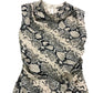 River Island Snake Print Dress UK6 Women's Sleeveless Maxi Beige
