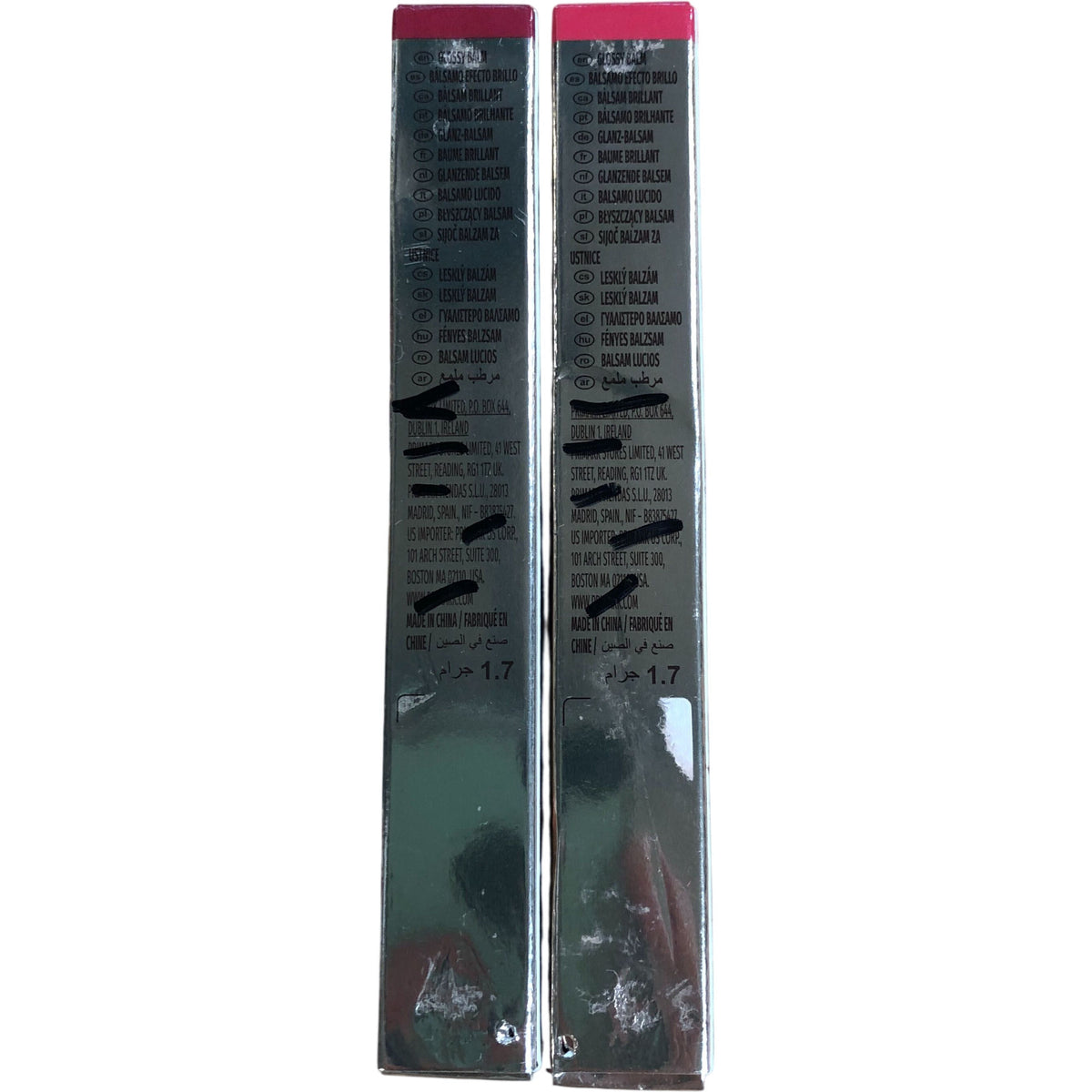 Glossy Balm Hydrating Lip Balm Duo Pink & Dark Pink 1.7g Vegan