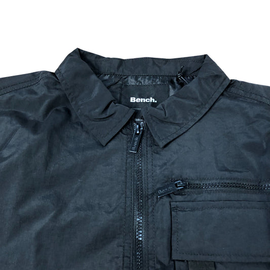 Bench Lightweight Jacket Men's Black Zip Up Casual Size Large