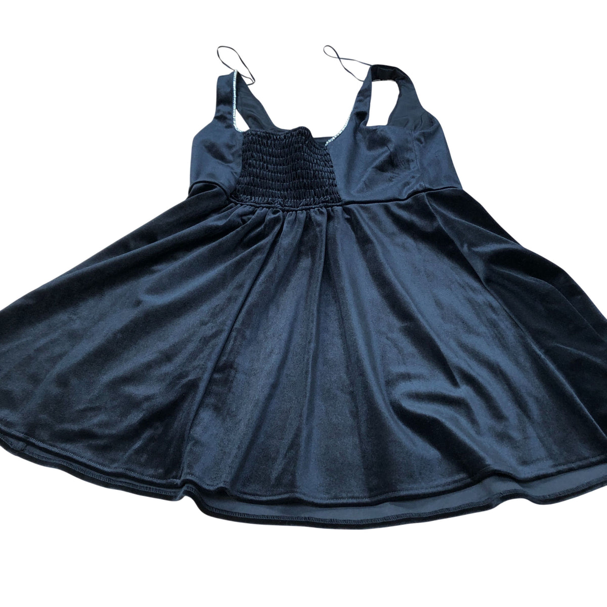 River Island Black Velvet Dress Women's Sleeveless A Line Party Dress