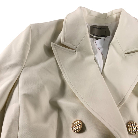 River Island Women's Size 10 Cream Double Breasted Blazer