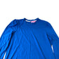 Long Sleeve Top Women's Blue Round Neck Cotton Blend UK18