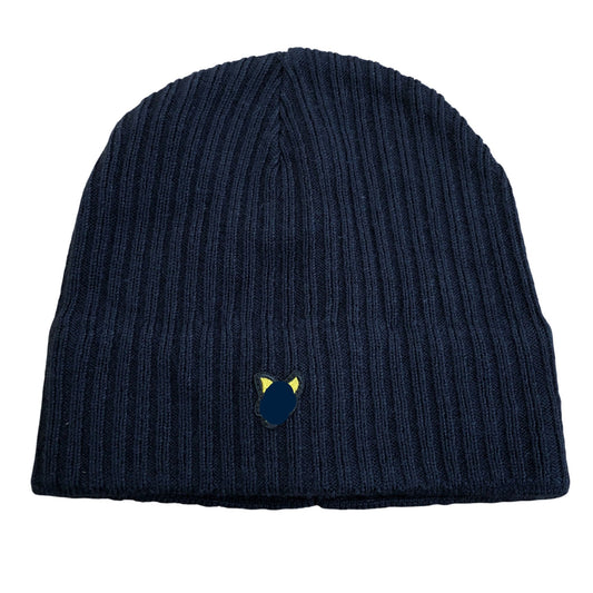 Black Beanie Hat Unisex Ribbed Knit Warm Winter Wear