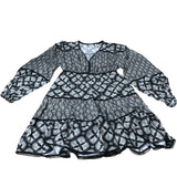 Branded Black Tiered Mini Dress - Size 6