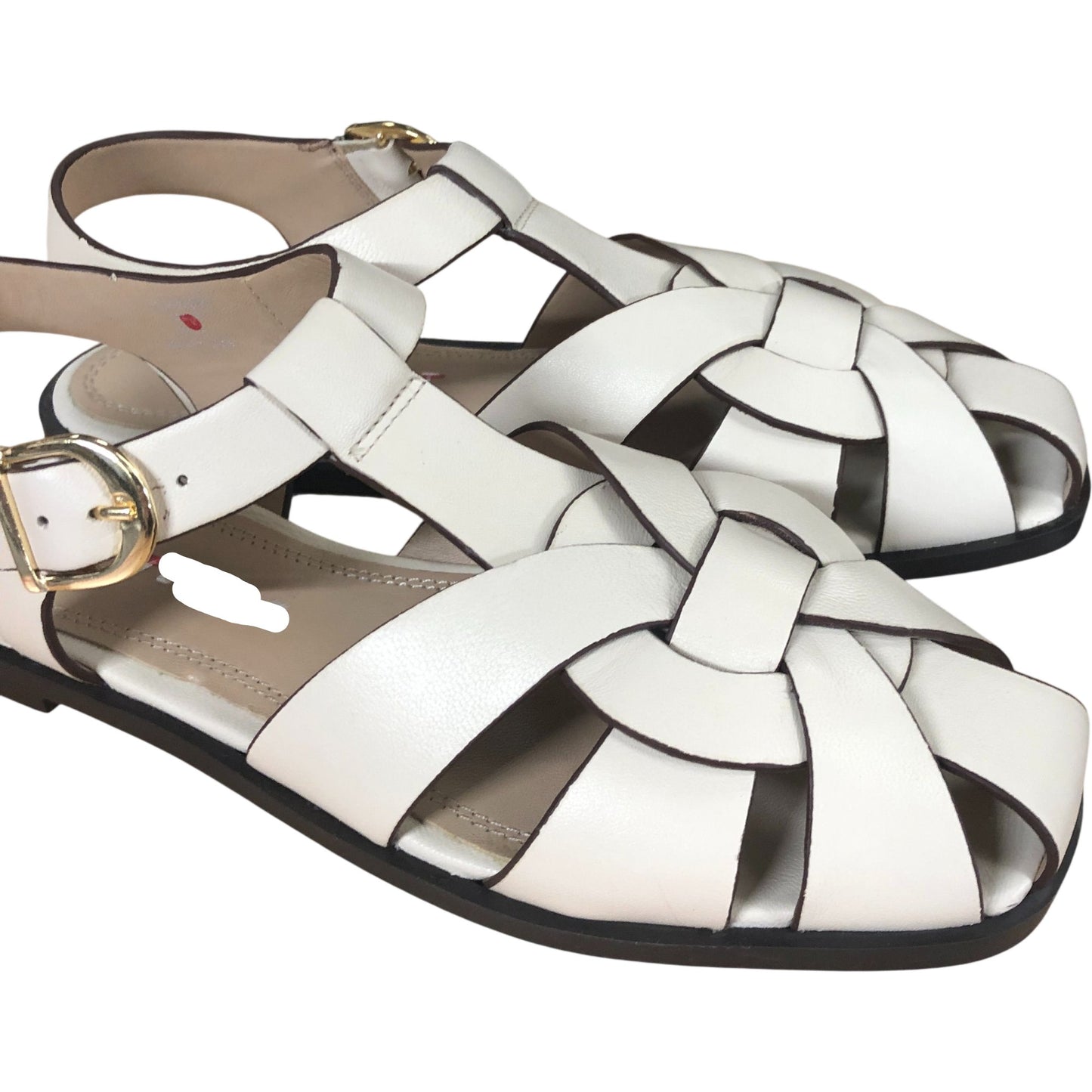 Hadley Cream Leather Fisherman Sandals Size UK 7