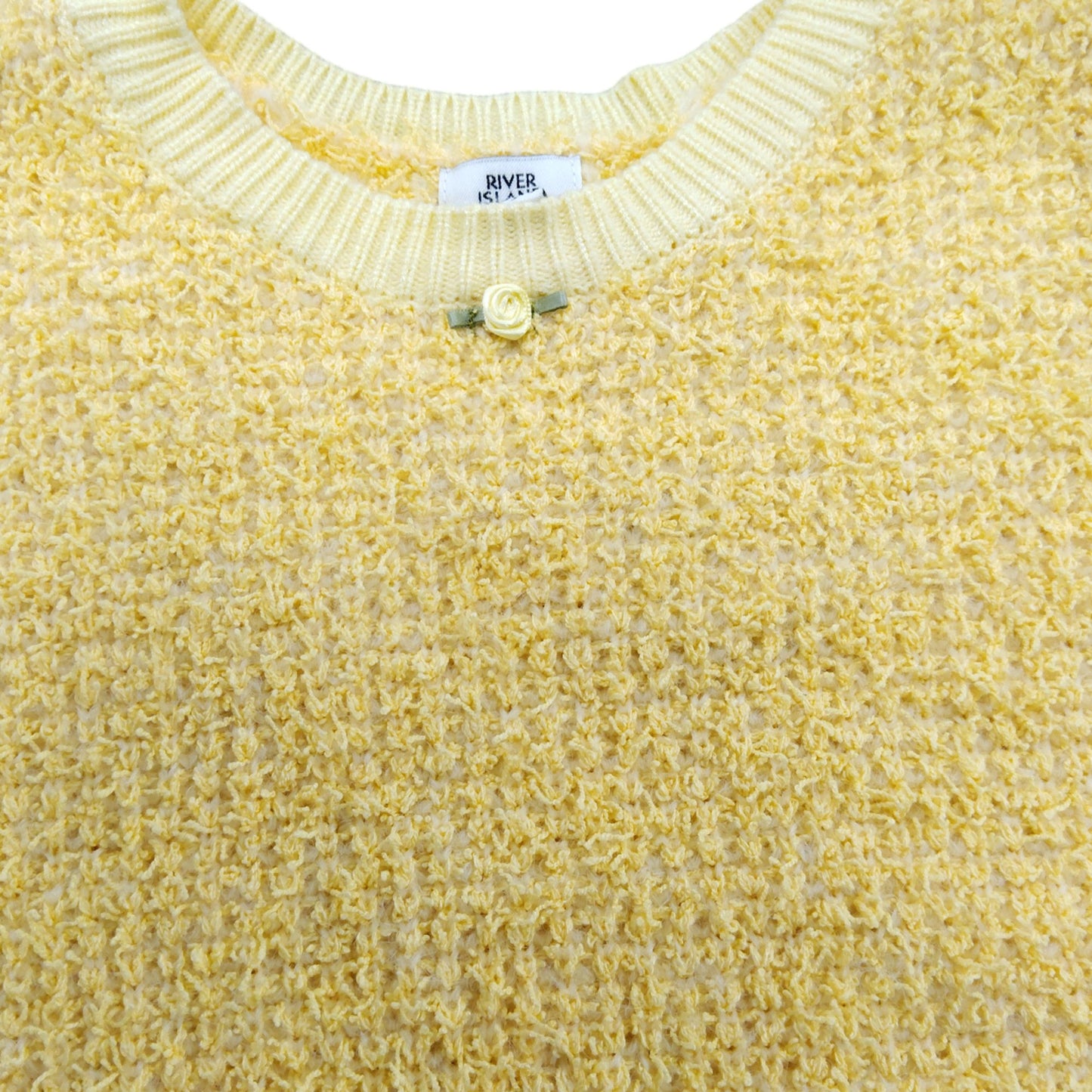 River Island Yellow Two Piece Outfit Set UK11-12 Yrs Soft Textured Knit