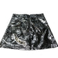River Island Metallic Mini Skirt UK10 Women's Silver Faux Leather Croc Effect