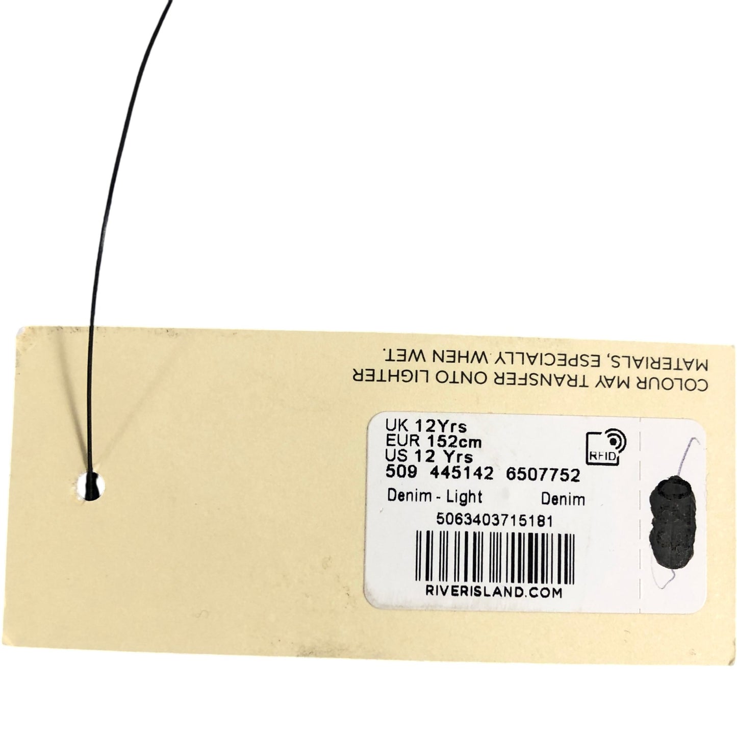 River Island Capri Jeans UK12 Girls Denim Light Wash Cropped Style