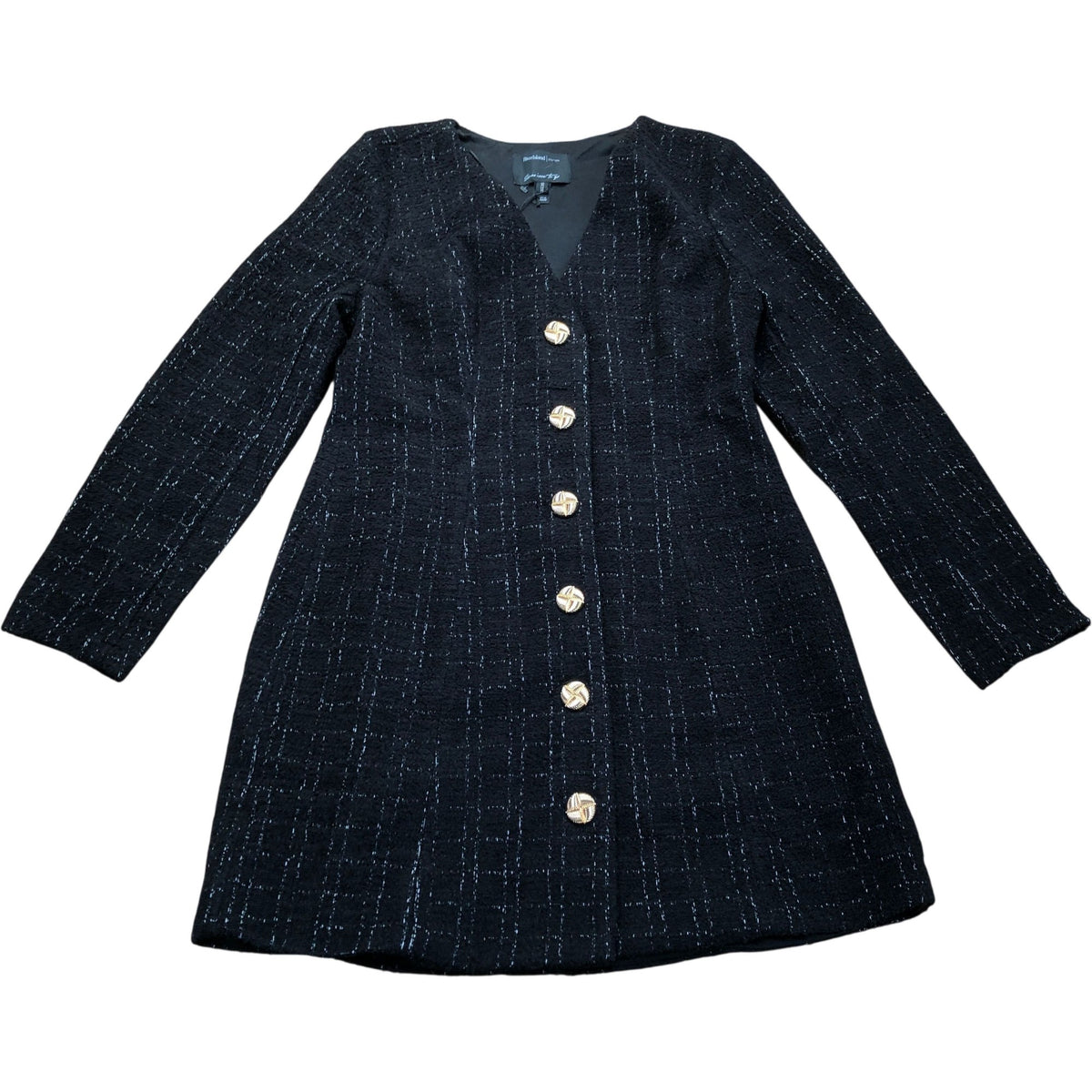 River Island Studios Black Button Front Dress