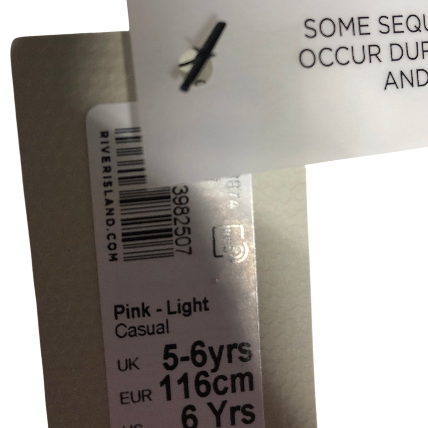 River Island Summer Nights T Shirt Kids 5-6 Years White Pink Casual Top