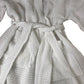 White Short Sleeved Waffle Robe Lightweight Organic Cotton Size S