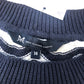 Crew Clothing Company Wavy Navy & White Jumper Size 14