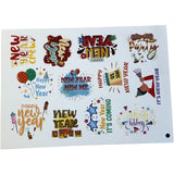 Happy New Year Self Adhesive Stickers 48Pcs