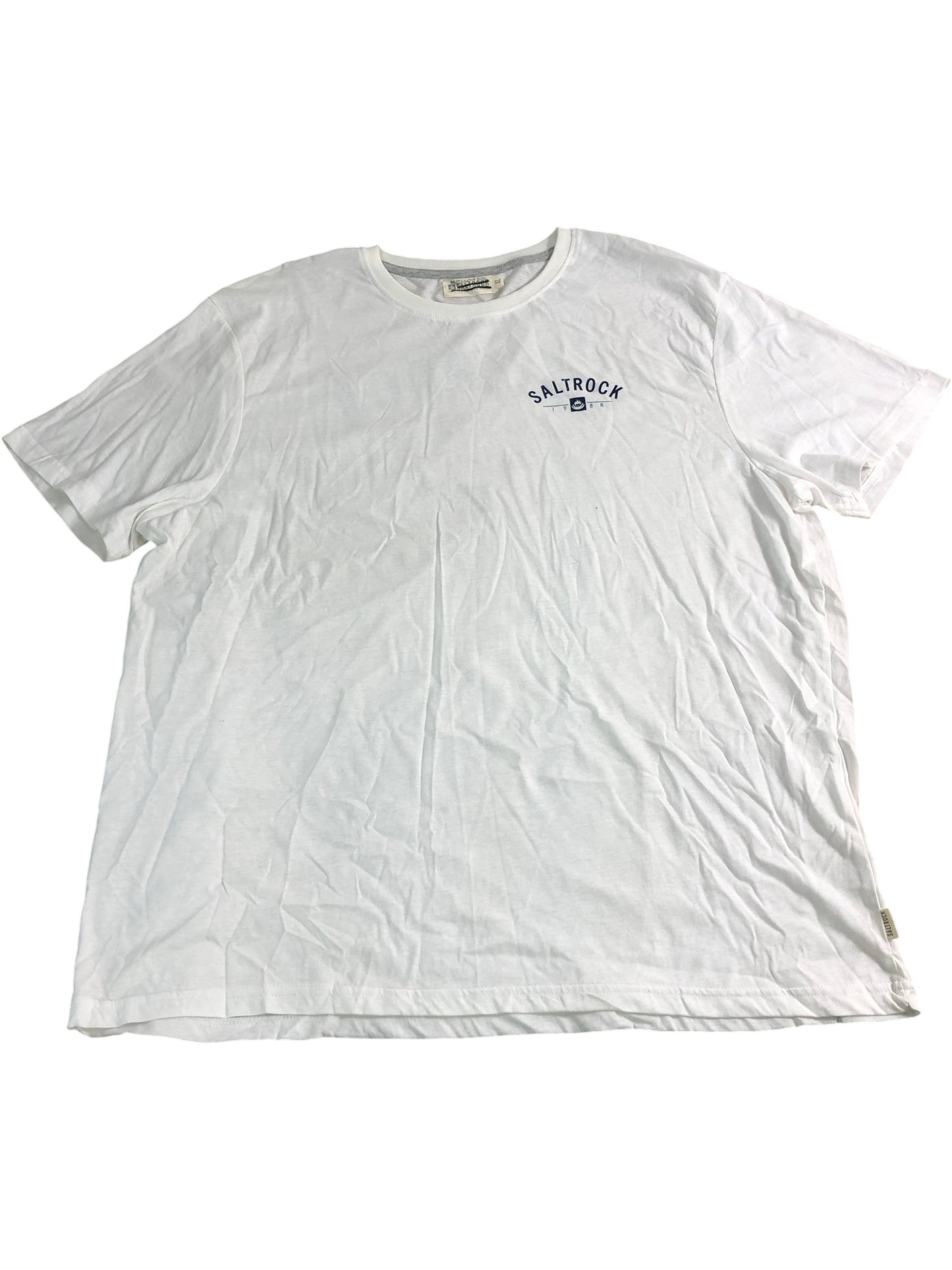 SALTROCK T-Shirt Men's White Graphic Tee Lyme Regis Dorset Size XL