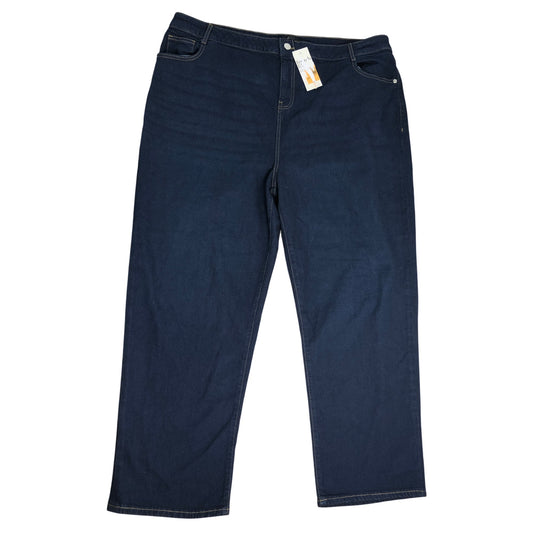 Friends Like These UK20 Women's Casual Straight Leg Jeans Dark Blue Denim