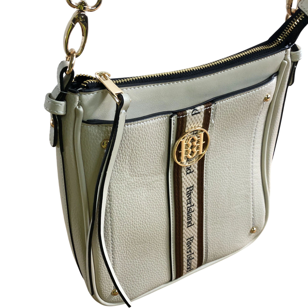 River Island Handbag Women's Cream Shoulder Bag with Adjustable Strap