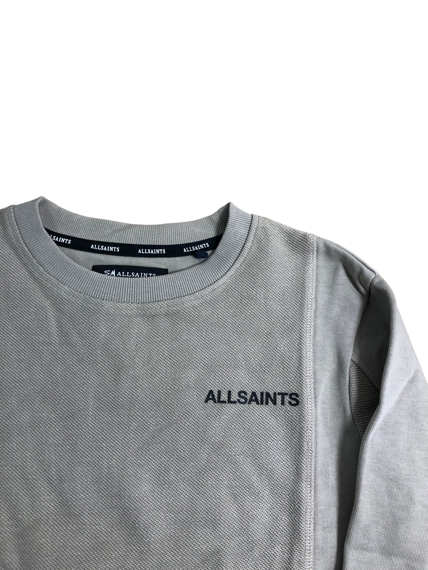 Allsaints Kids Sweatshirt 9-10 Years Unisex Grey Casual Long Sleeve Style
