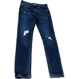 River Island Distressed Jeans UK8 Girls Cotton Blend Dark Wash Denim