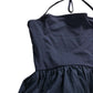Maxi Dress UK M Women's Navy Halter Neck Sleeveless