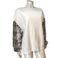 River Island Relaxed Sweater Large UK14 Women's Cream Snake Print Long Sleeve
