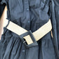 River Island Black Blouse with Belt UK Size 14 Women's Casual Cotton Polyester