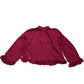 River Island Ruffled Sleeve Top Size 14 Women's Red Cotton Casual Blouse