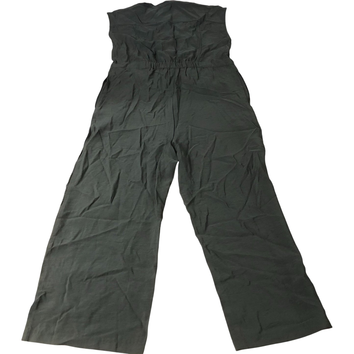 Branded Petite Jumpsuit UK10 Women's Olive Green Zip Up Sleeveless