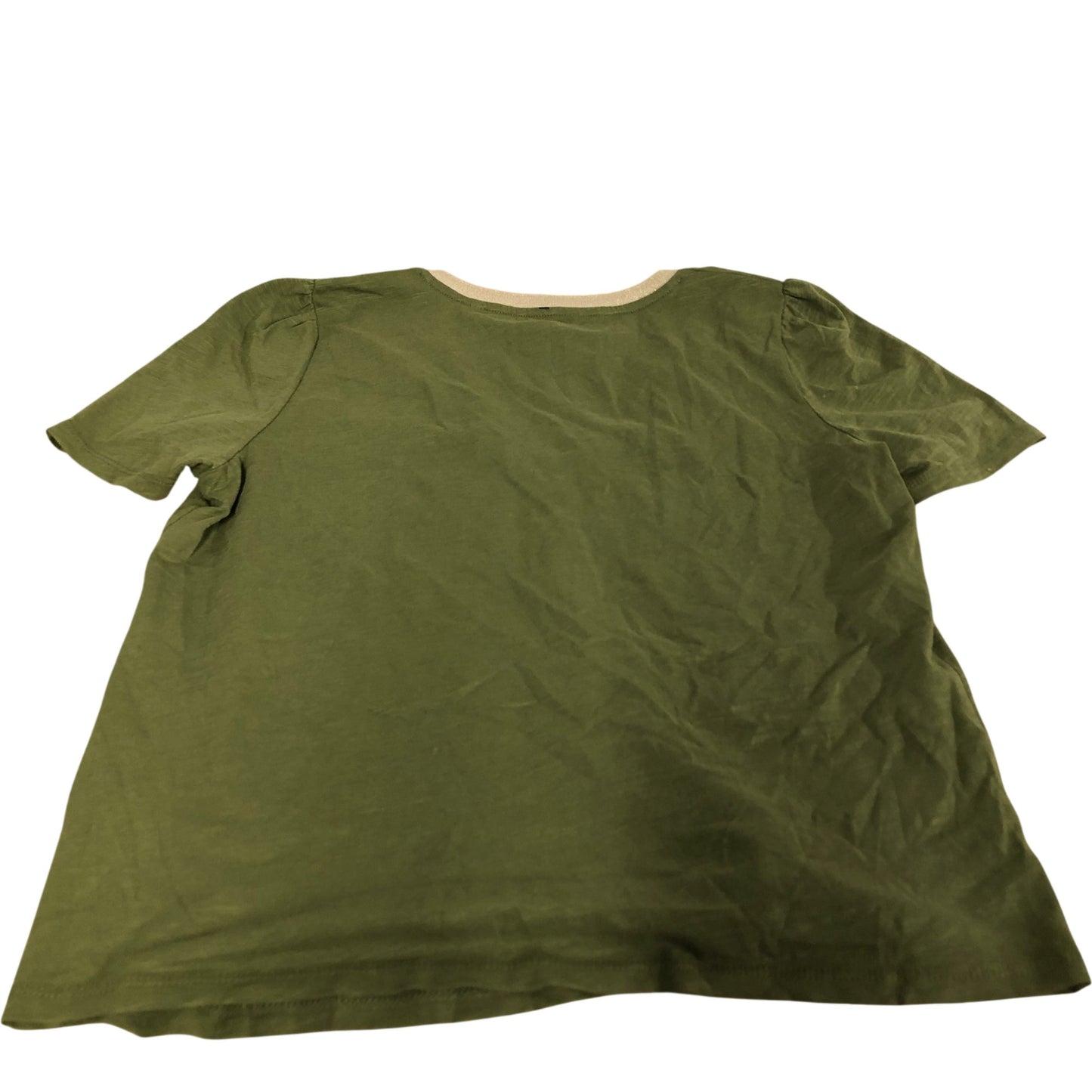 Boden Women's V Neck T Shirt Green Casual Cotton Blend UK10