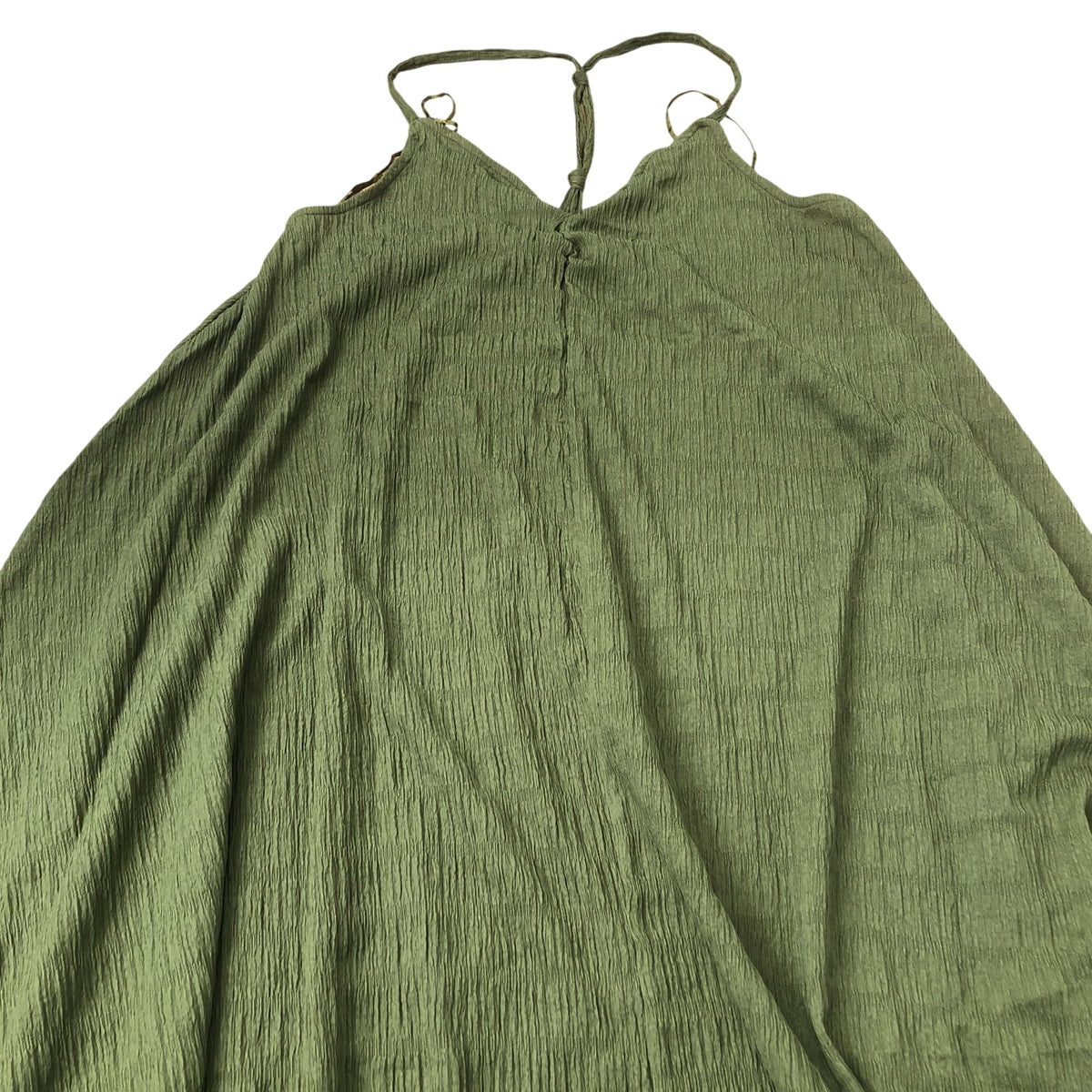 Maxi Dress Women's Olive Green Sleeveless Long Dress