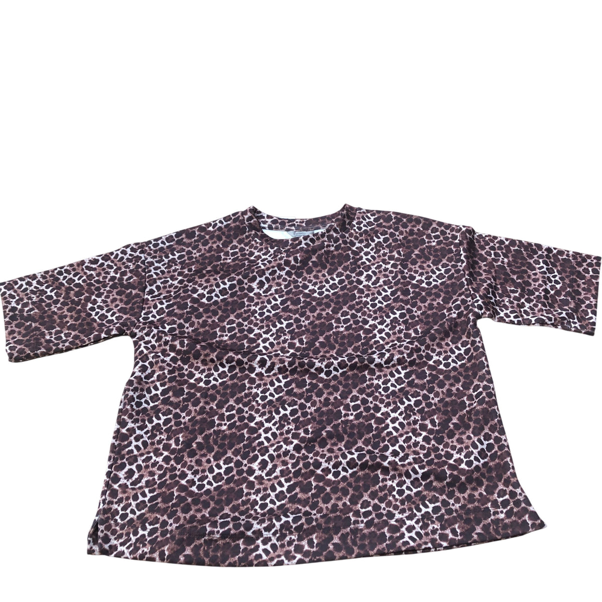 River Island Leopard Print Top Women's Animal Print Short Sleeve Blouse
