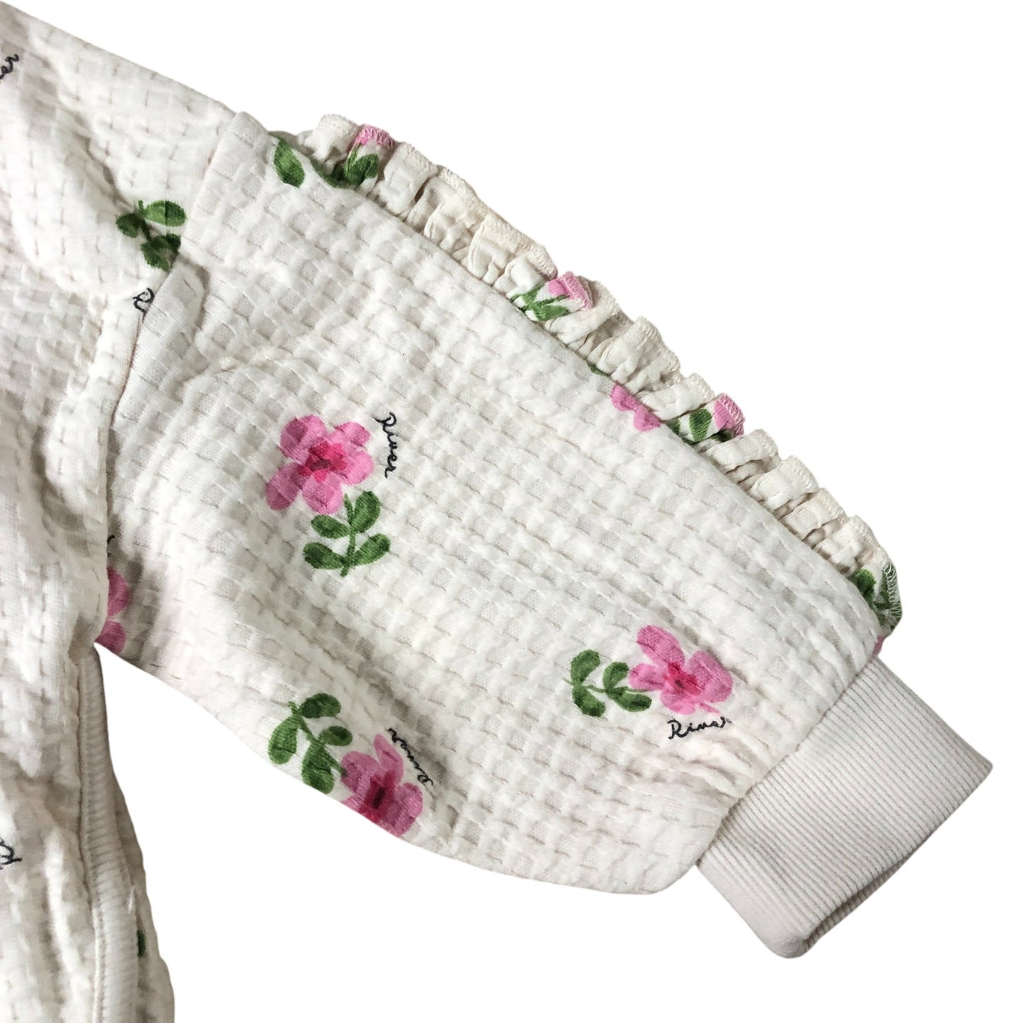 River Island Mini Girls Floral Sweater UK2-3 Years Cream Long Sleeves