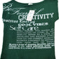 River Island Womens Green Graphic T-Shirt UK 7-8 Years Positive Energy Self Care