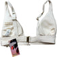 River Island Poolside Women's Cream Bikini Top Ribbed Design Gold Details Size 8